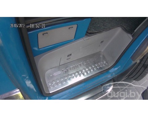 Накладки на дверные пороги (нерж.) 2 шт. для Crafter